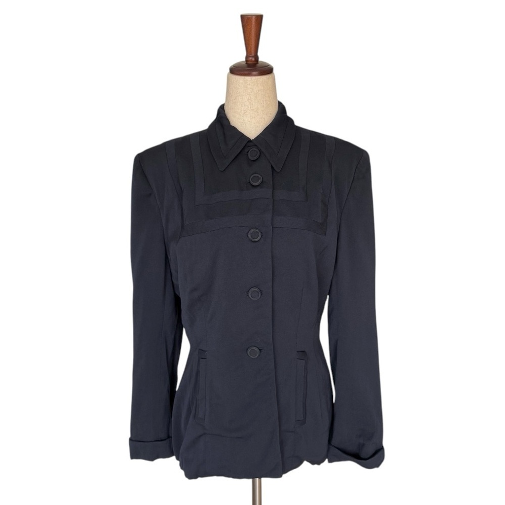 Vintage 40s Forties Bullock's Navy Women's Wool Jacket Blazer